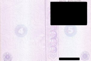 Паспорт РФ. разворот страницы с пропиской